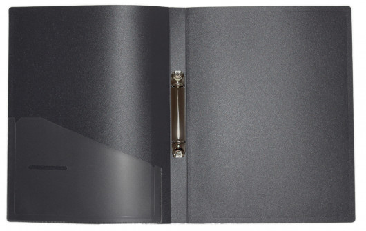 Папка А4, 2 кільця, 25мм., пластик, внутрішня кишеня, чорн. Scholz - фото 3