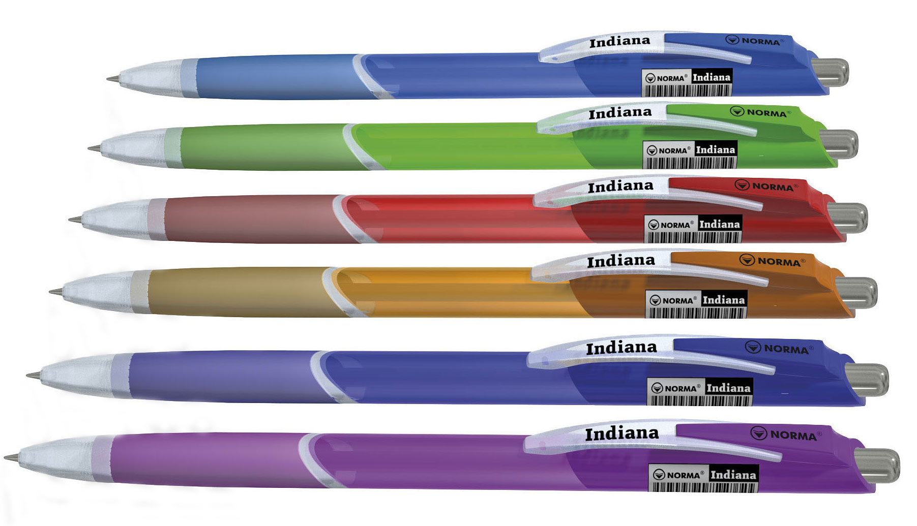 Ручка шариковая автоматическая Indiana, корпус ассорт., стержень син. NORMA - фото 3