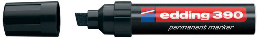 Маркер перманентний, клиноподібний наконечник 4-12мм., Гігант 390, чорн. Edding - фото 6