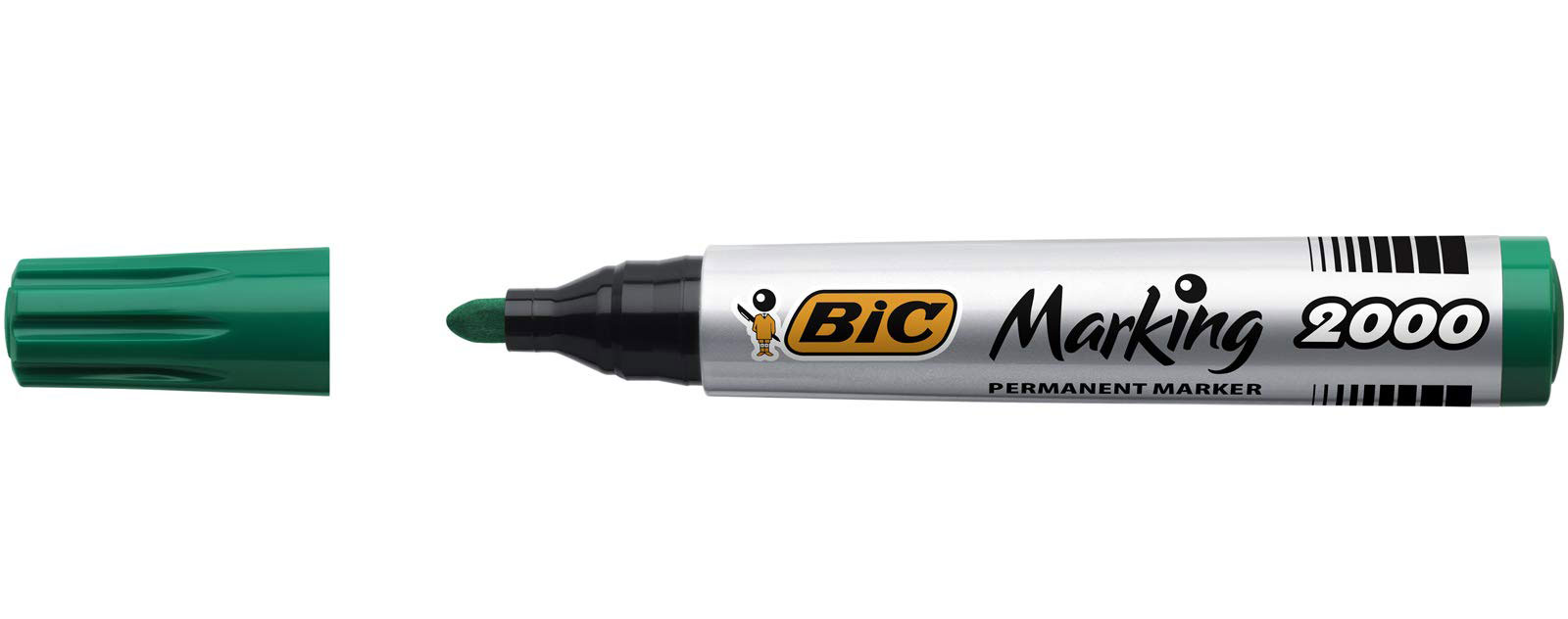 Маркер перманентний 2000, круглий наконечник 2,5мм., зелен. Bic — фото 5