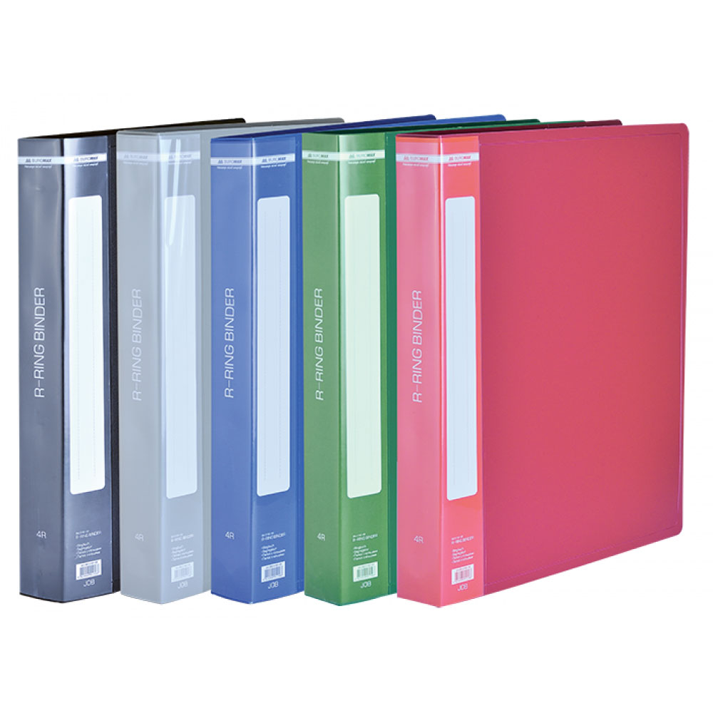 Папка А4, 25мм, 2 кольца, пластик, ассорт. BuroMax - фото 4