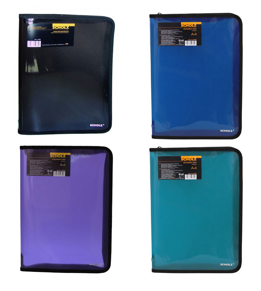 Папка на блискавці А4, асорті Scholz - фото 7