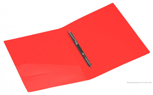 Папка со скоросшивателем и карманом 20мм., пластик, красн. NORMA - фото 3