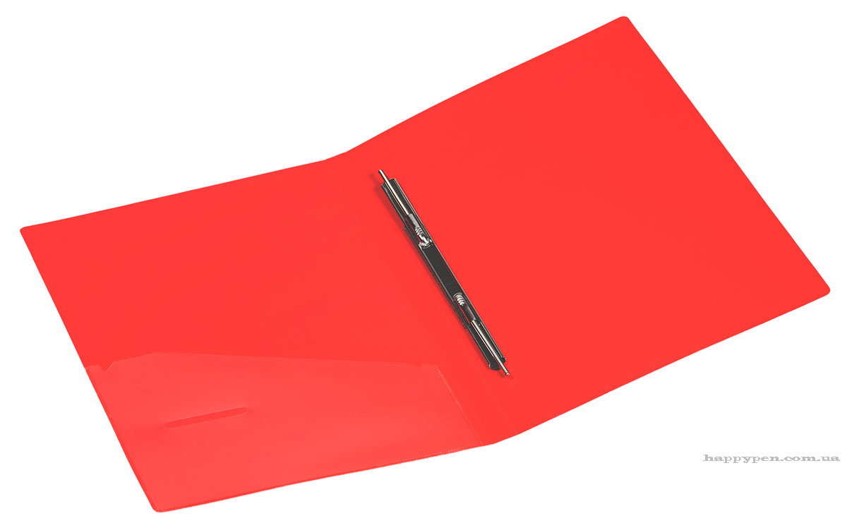 Папка со скоросшивателем и карманом 20мм., пластик, красн. NORMA - фото 3