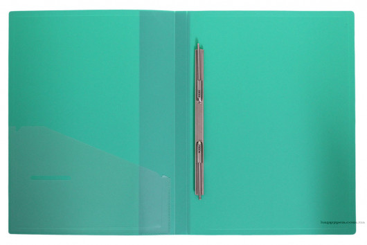 Папка со скоросшивателем и карманом, 20мм., пластик, зелен. Scholz - фото 3