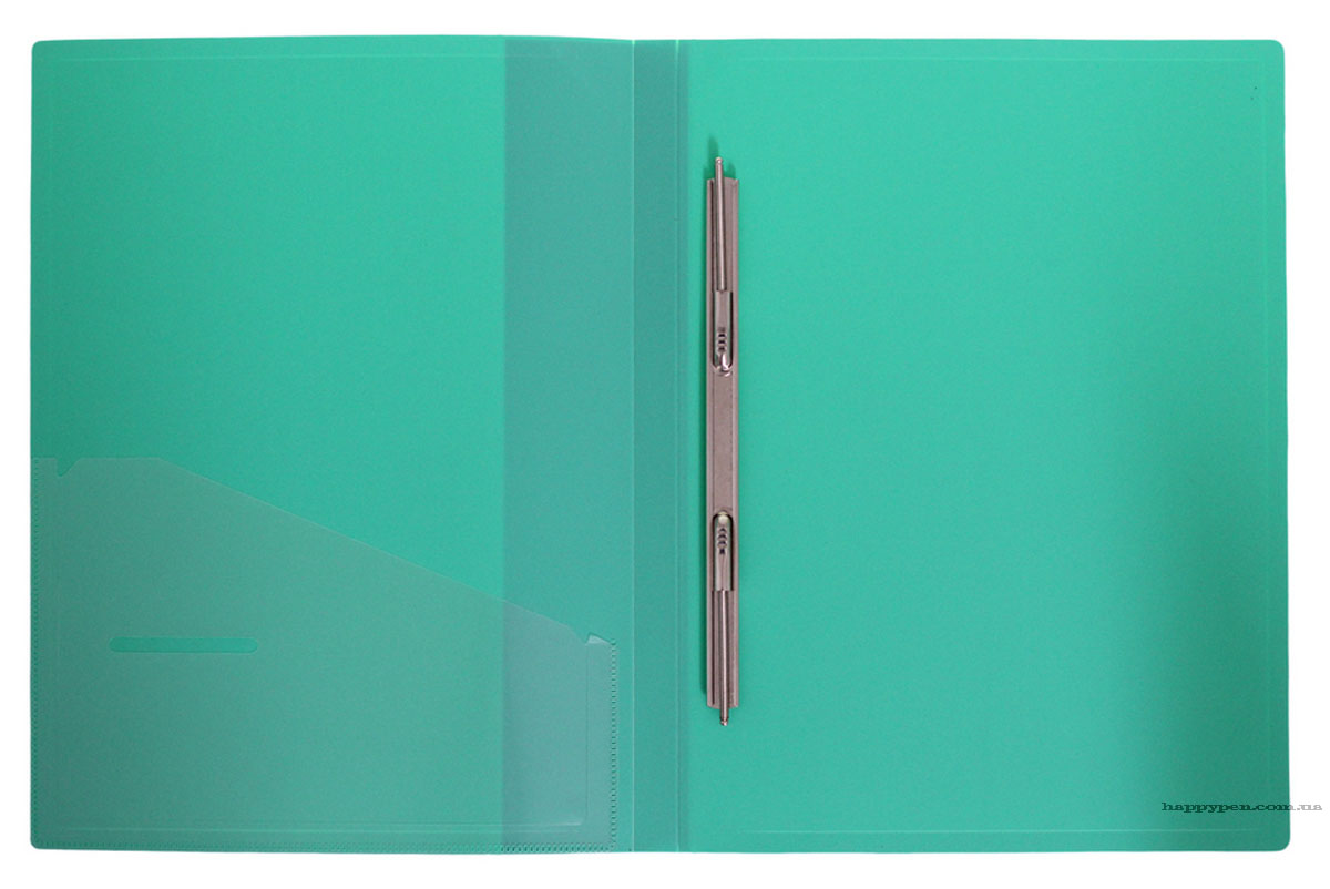 Папка со скоросшивателем и карманом, 20мм., пластик, зелен. Scholz - фото 3