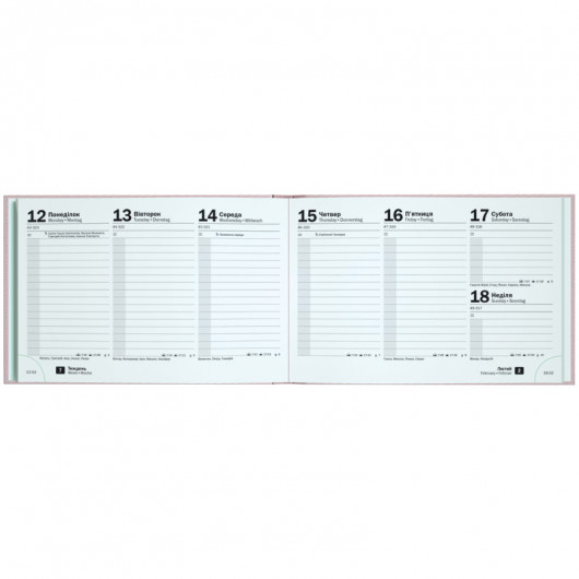 Щотижневик 2026 кишеньковий Linesse, пудровий Brunnen — фото 2