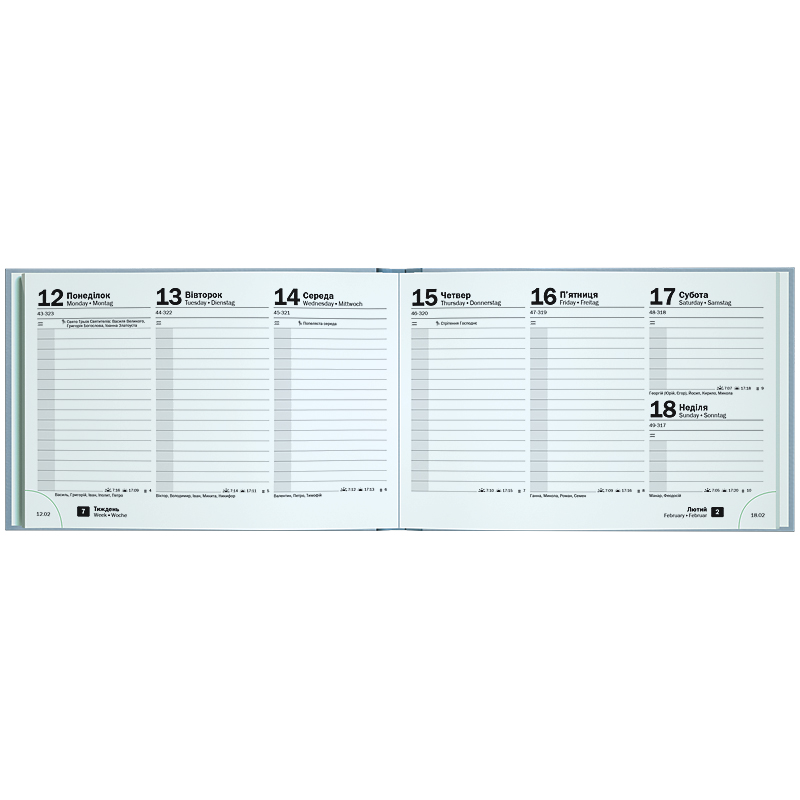 Еженедельник 2026 карманный Torino Trend, голубой Brunnen - фото 2