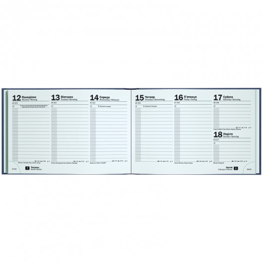 Щотижневик 2026 кишеньковий Torino Trend, синій Brunnen — фото 2