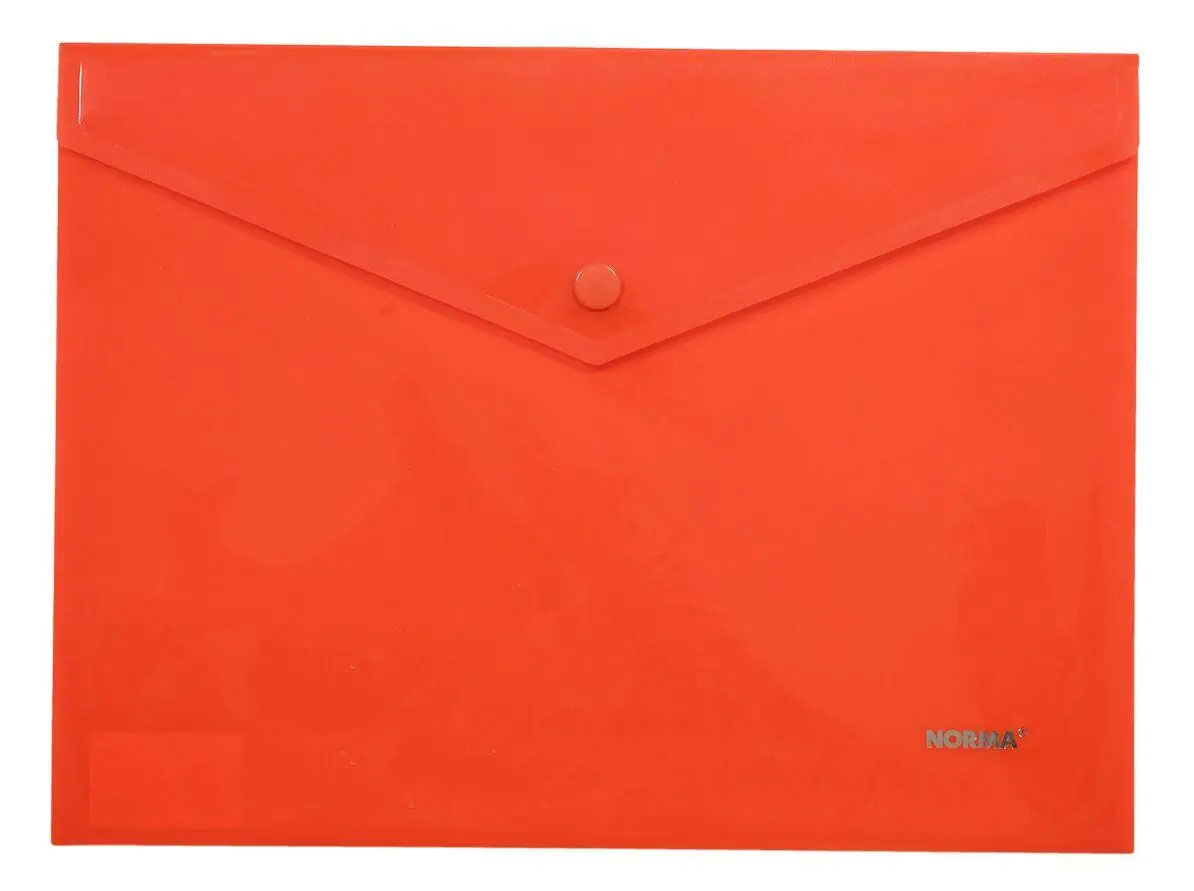 Папка-конверт на кнопке В5+ (210*285мм.), непрозр., ассорт. NORMA - фото 5