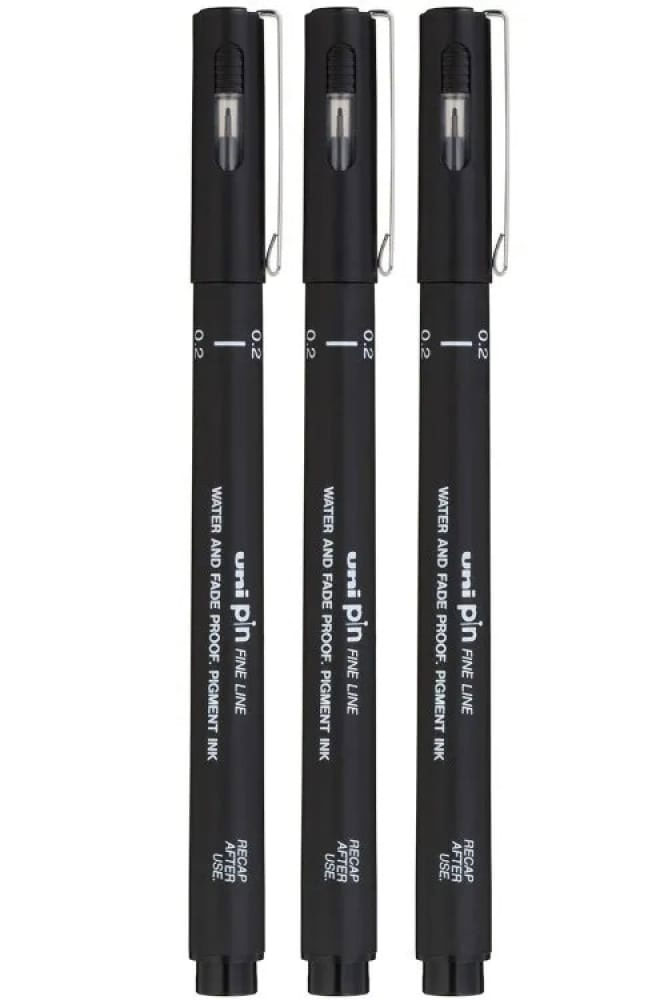 Лінер Pin fine line 0.2мм., корпус, чорн., ст., чорн. Uni - фото 10