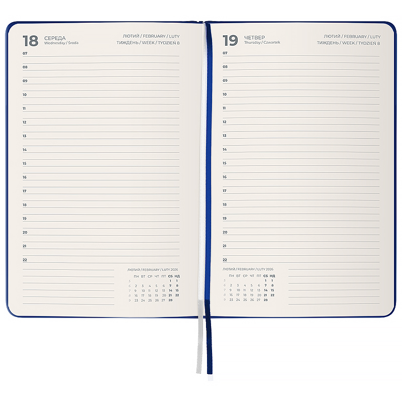 Щоденник 2026 Partner Strong, 145*210, класичний синій Axent — фото 2
