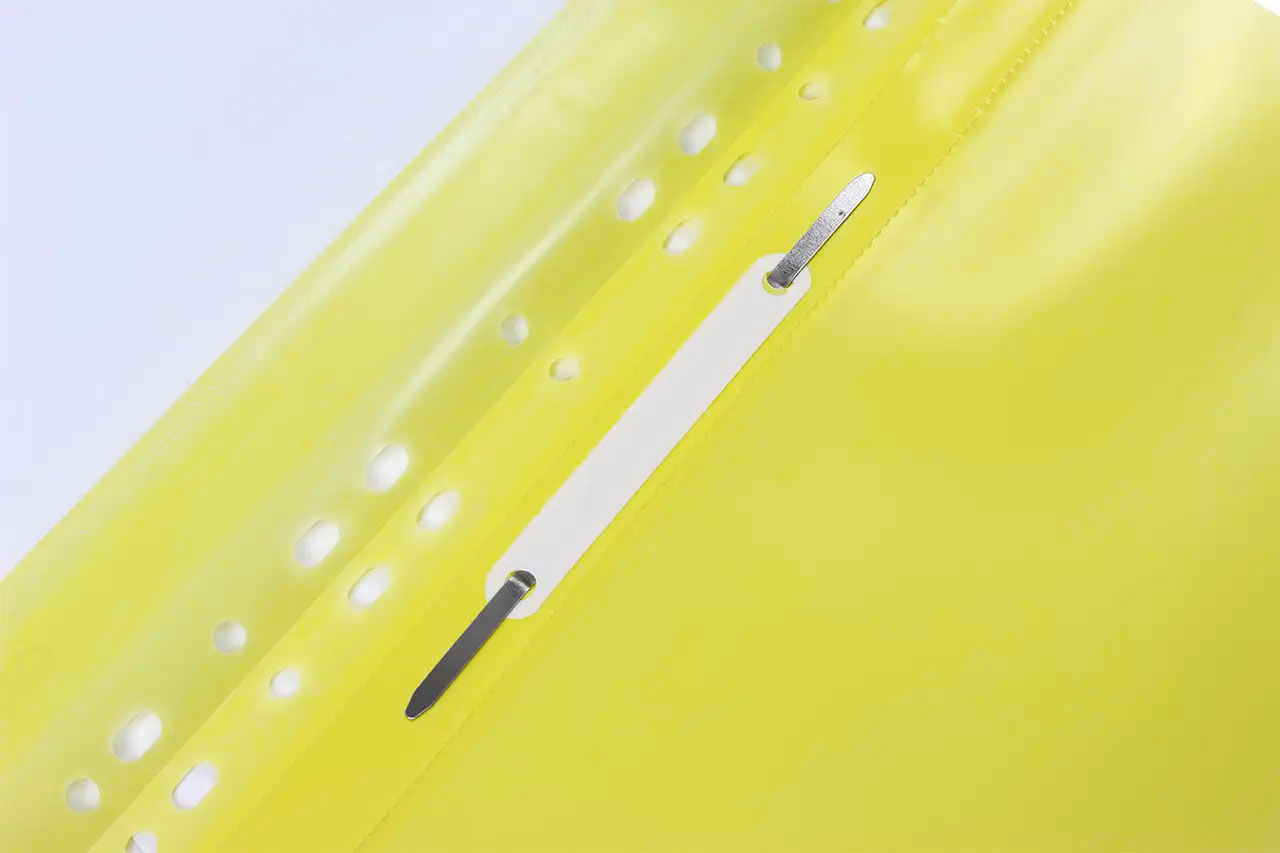 Скоросшиватель с прозрачным верхом и европерфорацией, А4, желт. 4Office - фото 4