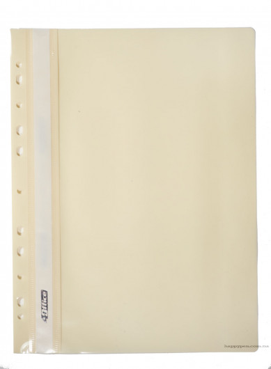 Скоросшиватель с прозрачным верхом и европерфорацией, А4, беж. 4Office - фото 4