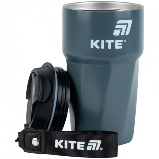 Термокружка 450 мл, серая Kite - фото 6