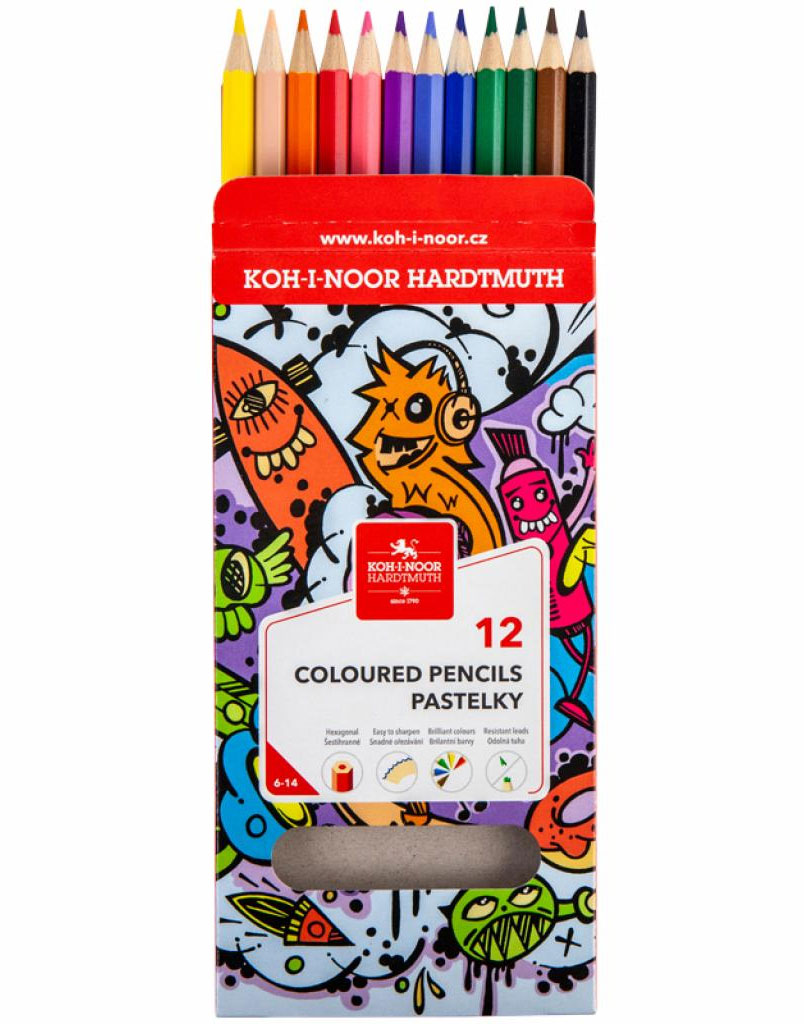 Олівці кольорові, 12 кол., Teenage Koh-i-noor - фото 5