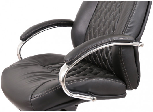 Кресло Луизиана MB (GB-242CC) (Кожа LC-A) черный АКЛАС - фото 12
