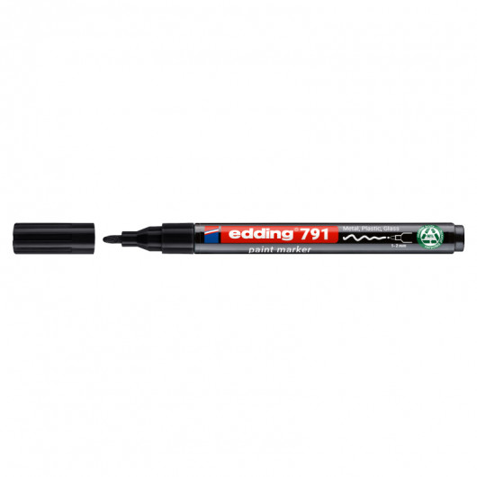 Маркер для маркировки любых поверхностей, термостойкий e-791n, 1-2мм., черный Edding - фото 3