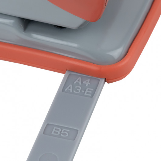 Дырокол на 2 отверстия, до 30 листов Exakt-2 Earth colors, металлический, коралловый Axent - фото 6