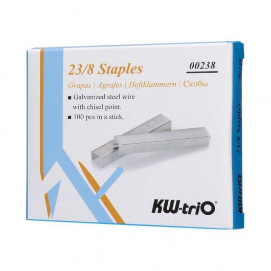Скобы для степлера 23/8, 1000шт/уп., до 50 листов (00238) KW-Trio - фото 6