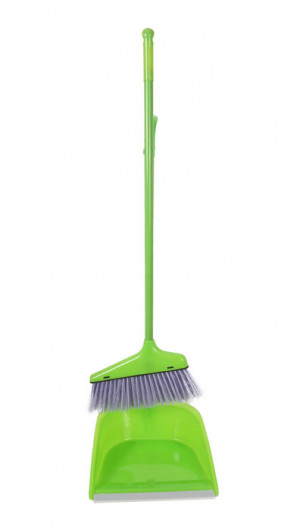 Набор для уборки: щетка и совок с длинной ручкой EF-0075-G, зелен. Eco Fabric - фото 6