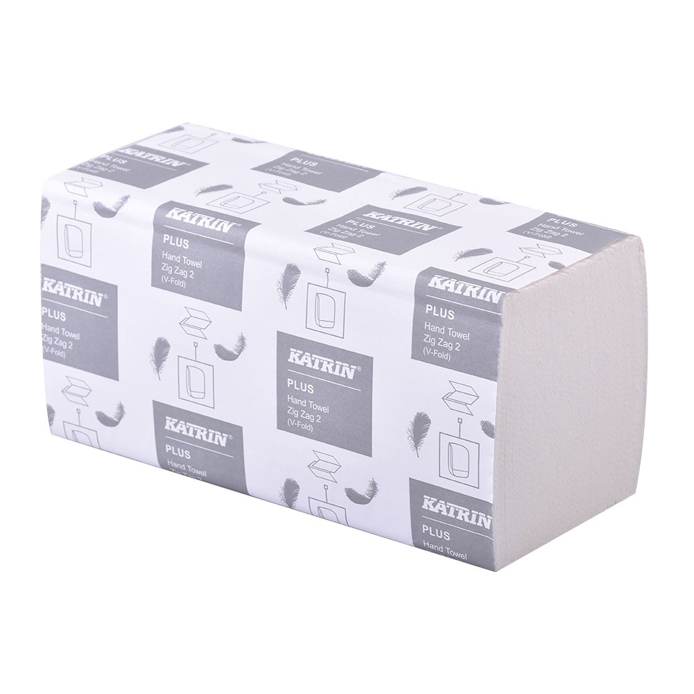 Полотенца листовые V (ZZ) -складка 2-сл., целлюлоза, 150 лист.(23*23,2см.), бел. (65968) Katrin - фото 4