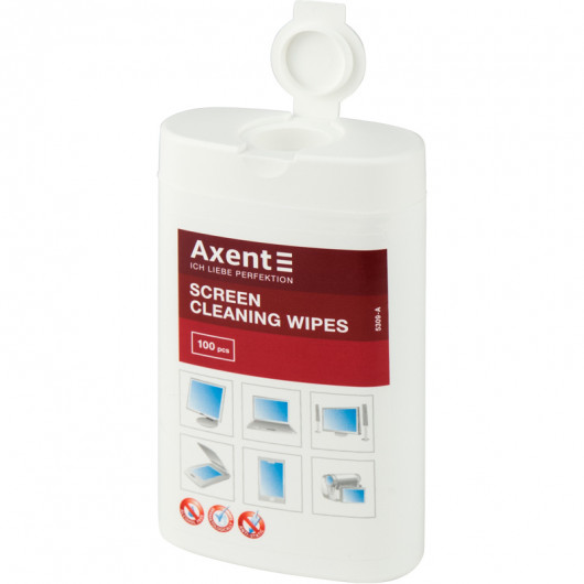 Салфетки влажные для чистки мониторов TFT/PDA/LCD, бокс компактн. 100шт. (5309-A) Axent - фото 4