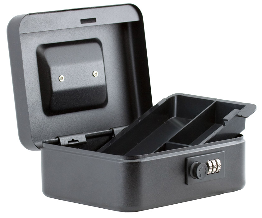 Бокс для денег переносной 200*160*90мм., черн. BuroMax - фото 3