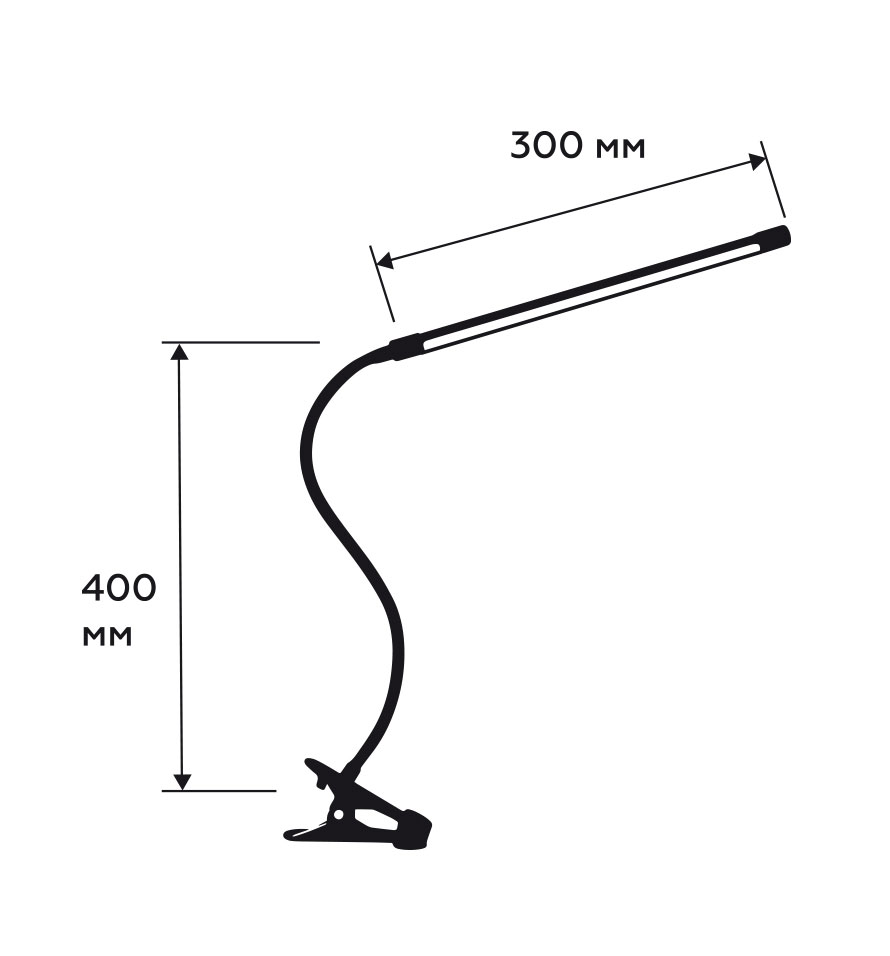 Світильник настільний на прищіпці LED LED-TLP-5W, 6500К, 5Вт., чорн. EUROLAMP — фото 3