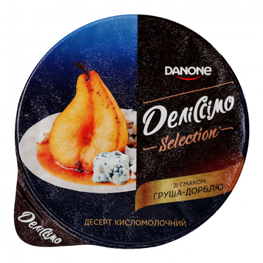 Десерт кисломолрчний Деліссімо 5%, 180г. зі смаком груша-дорблю (4820293250052) DANON — фото 3