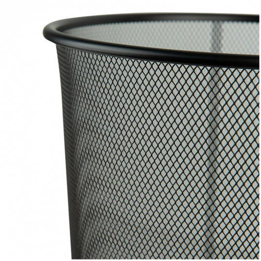 Корзина для паперів 12л., кругла металева, чорн. Axent - фото 4