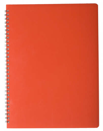 Зошит на спіралі А4, 80арк., клітинка, GLOSS, пластикова обкладинка, черв. BuroMax - фото 3