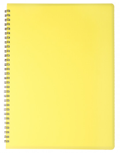 Зошит на спіралі А4, 80арк., клітинка, GLOSS, пластикова обкладинка, жовт. BuroMax - фото 3