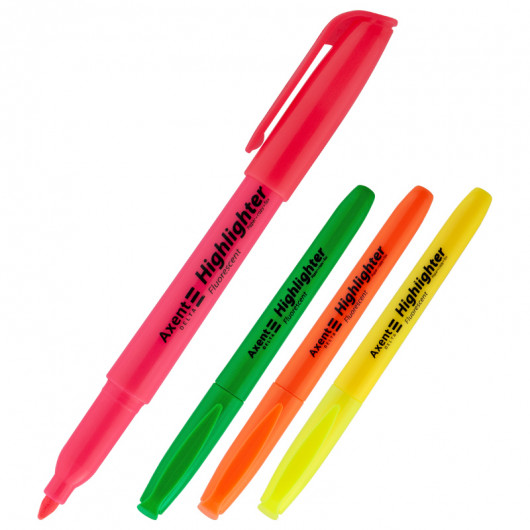 Маркер текстовий Highlighter D2503, 2-4 мм клиноп., набір з 4-х кол. Axent Delta - фото 3