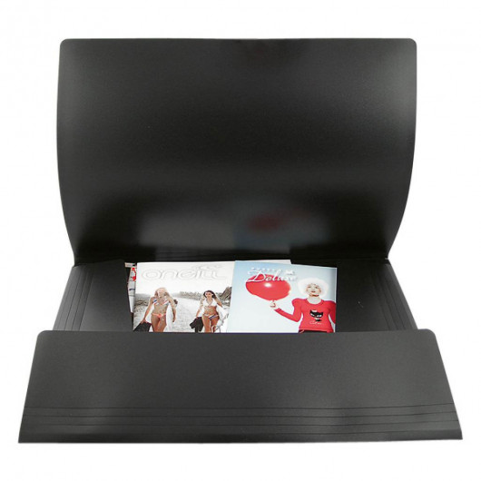 Папка на гумках А3, пластик, чорн. Axent - фото 4