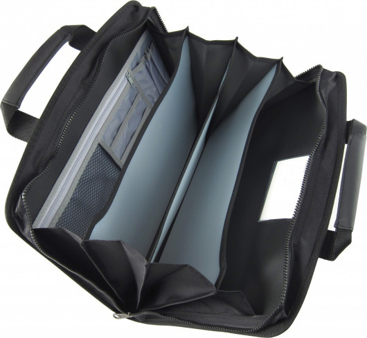 Портфель-картотека на 4 відділення, А4, металлік. сір. Axent - фото 3