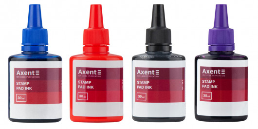 Краска штемпельная 30мл., красн. Axent - фото 3