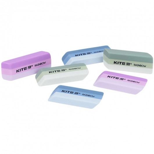 Гумка кольорова Rainbow, асорті Kite - фото 3