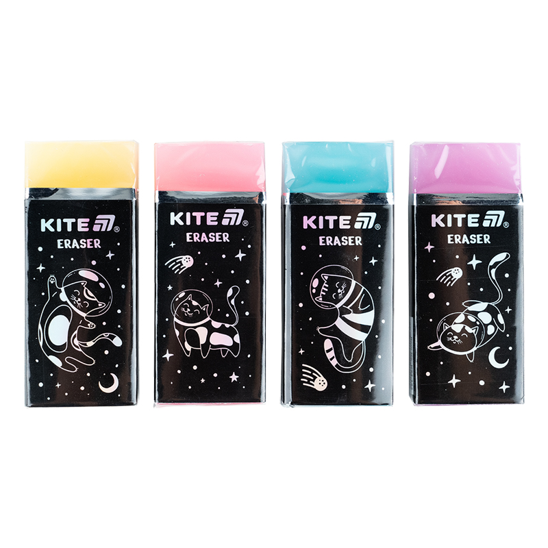 Ластик цветной с глиттером Universe, ассорти цветов Kite - фото 4