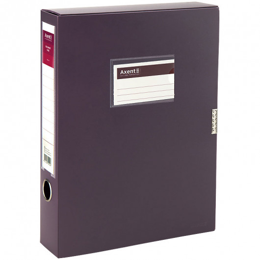 Папка-бокс на липучке А4, 60мм., сливовый Axent - фото 2