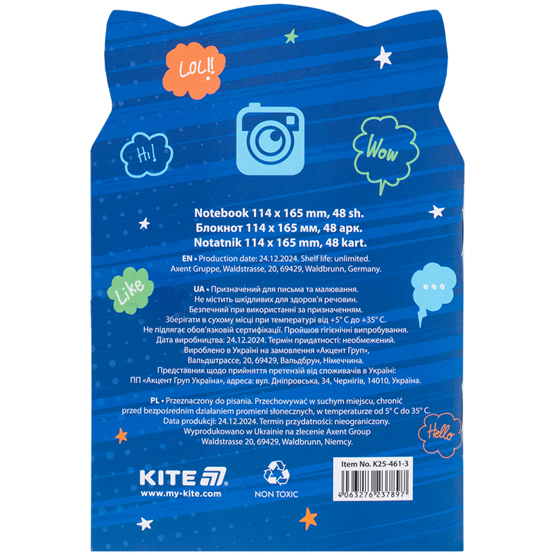 Блокнот м'яка обкладинка, 48 арк., Hey Fox (K25-461-3) Kite - фото 5