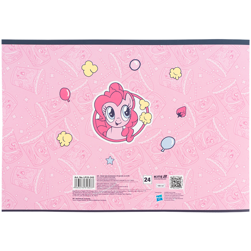Зошит для малювання, 24 арк., скоба, софт тач + УФ лак, Little Pony (LP25-242) Kite - фото 11