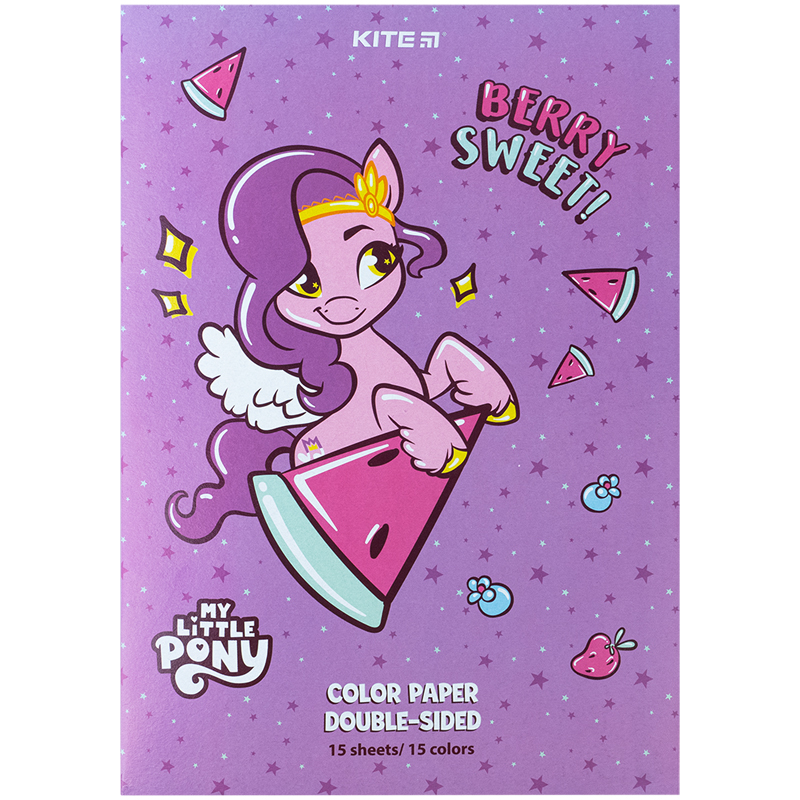 Бумага цветная двустор. (15лист/15цвет), А4 «My Little Pony» Kite - фото 5