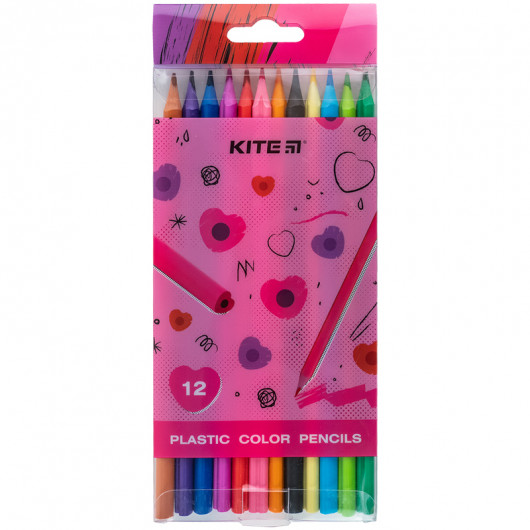 Карандаши цветные пластиковые, 12шт Kite Heart Kite - фото 5