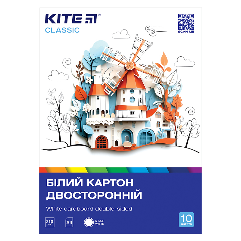 Картон белый (10лист), A4 Classic Kite - фото 2