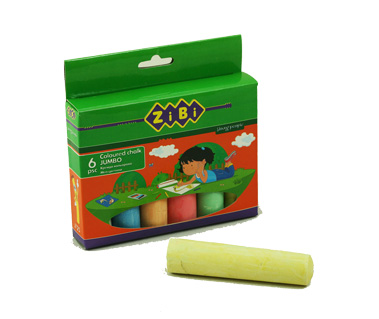 Мел цветной JUMBO, 6шт. в пластиковом ведре, ассорт. ZiBi - фото 2