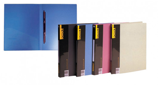 Папка з швидкозшивачем та  бічною кишенею, пластикова, 20мм., А5, асорті Scholz - фото 2