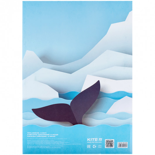 Картон білий односторонній  А4 (10арк), папка, Kite Kite - фото 9