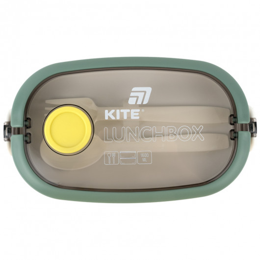 Ланчбокс двойной с наполнением 1600 мл, зеленый (K25-1181-3) Kite - фото 9