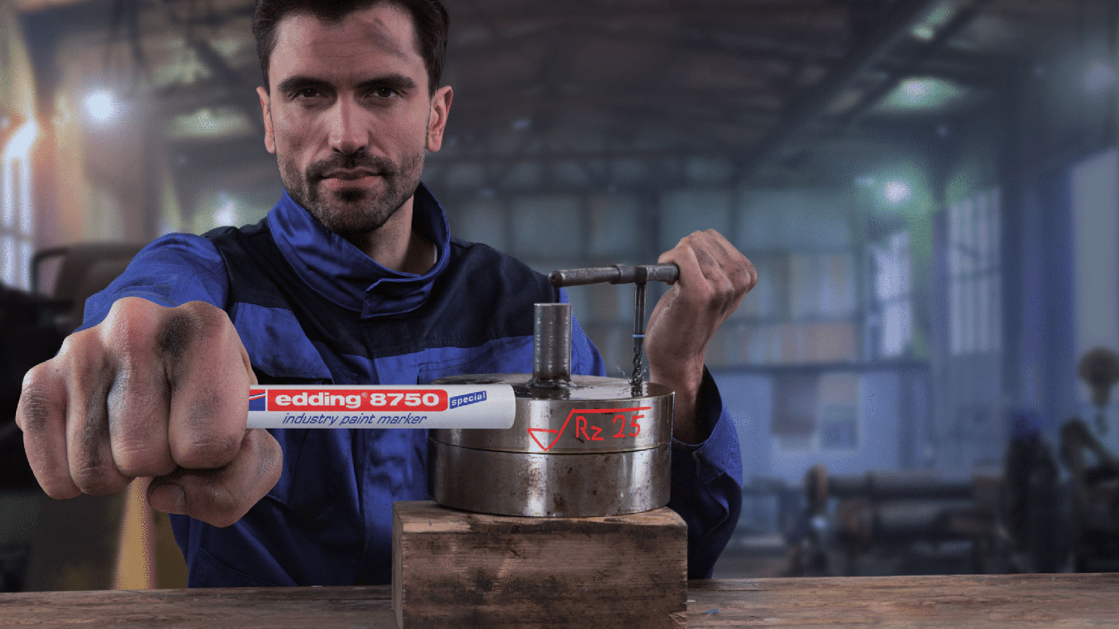 Маркер лакирующий PAINT 8750, круглое острие 2-4мм., син. Edding - фото 7